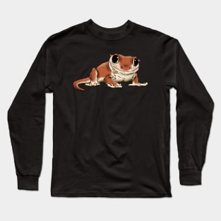 Happy Crested Gecko, Smiling Gecko, Cute Crestie Long Sleeve T-Shirt